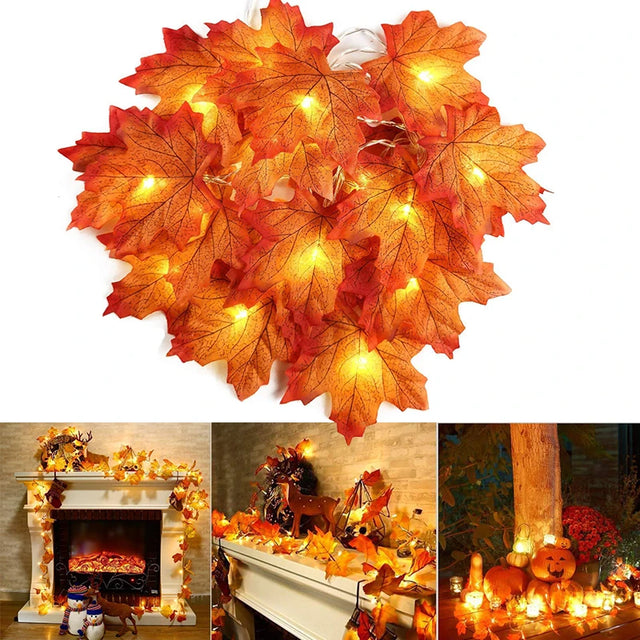 Christmas Artificial Maple Leaf Garland