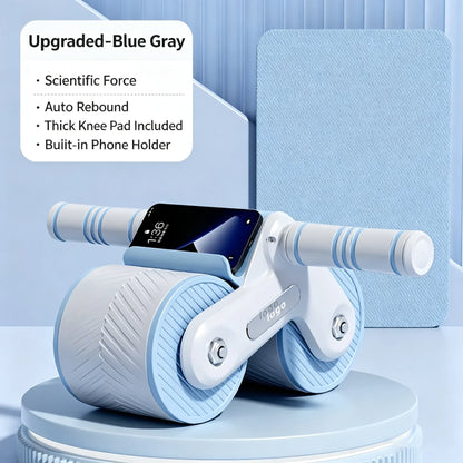 Auto-Rebound Ab Roller Wheel with Phone Holder