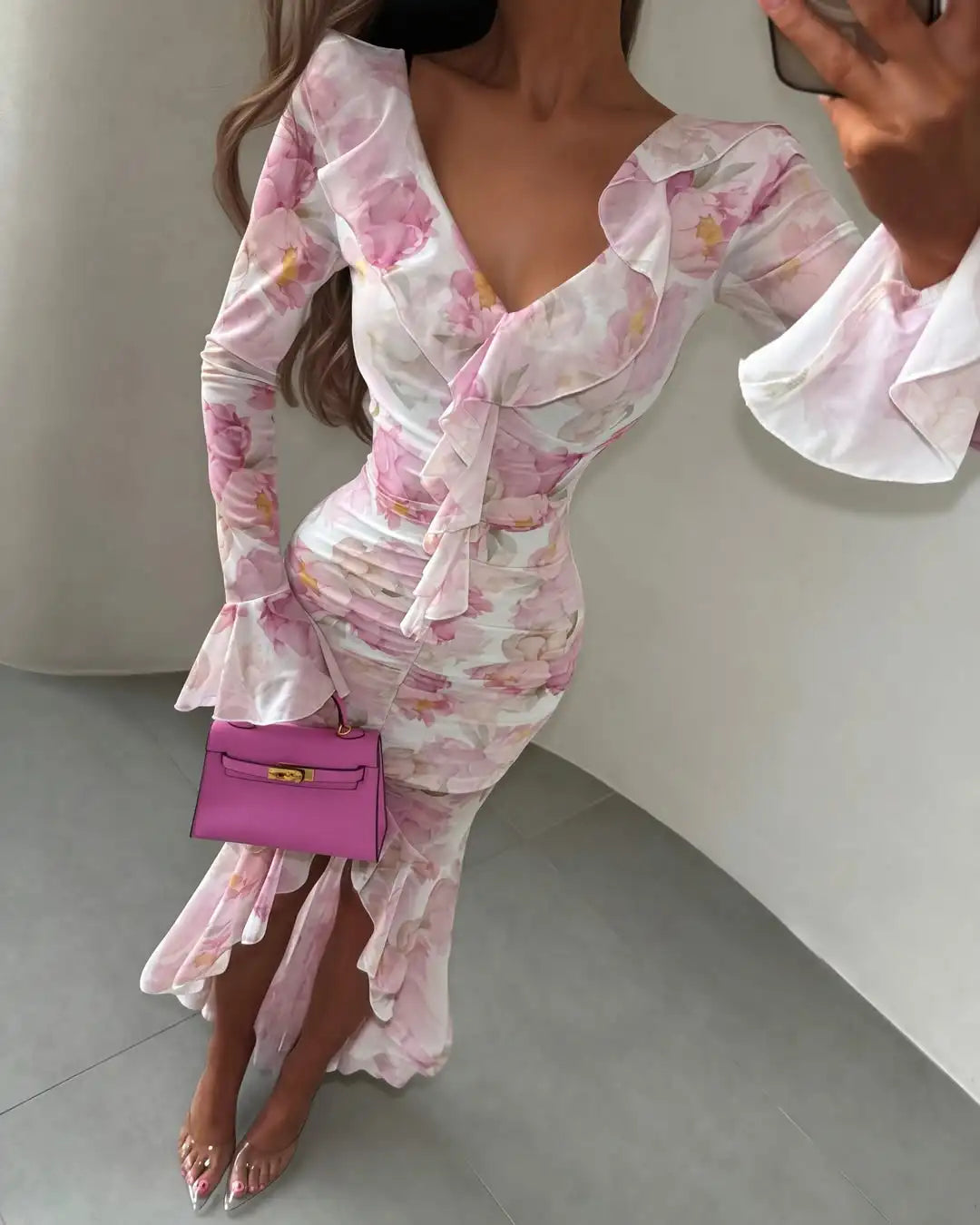 Floral Organza Maxi Dress