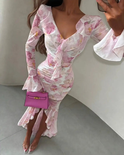 Floral Organza Maxi Dress