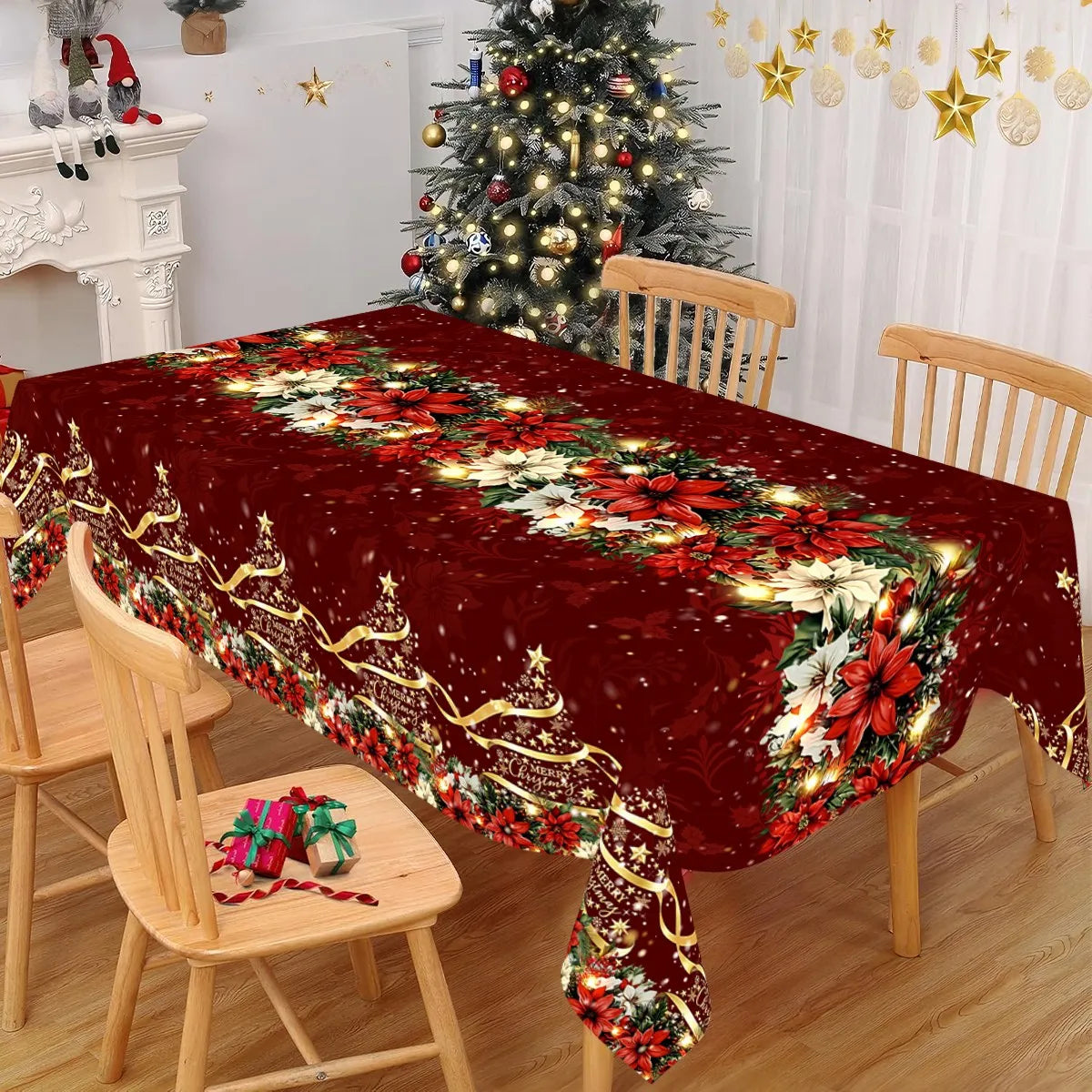 Disposable Christmas Tablecloth – 130 × 220 cm