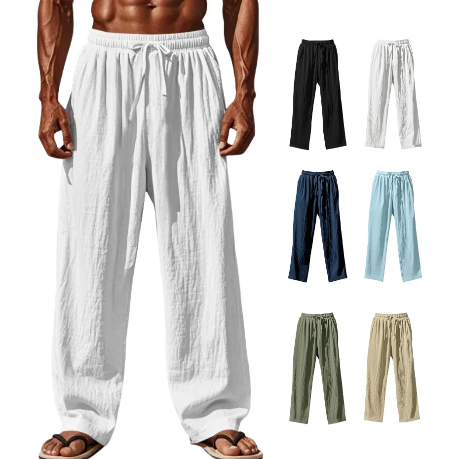 Men's Cotton Linen Casual Pants
