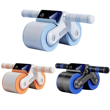 Auto-Rebound Ab Roller Wheel with Phone Holder
