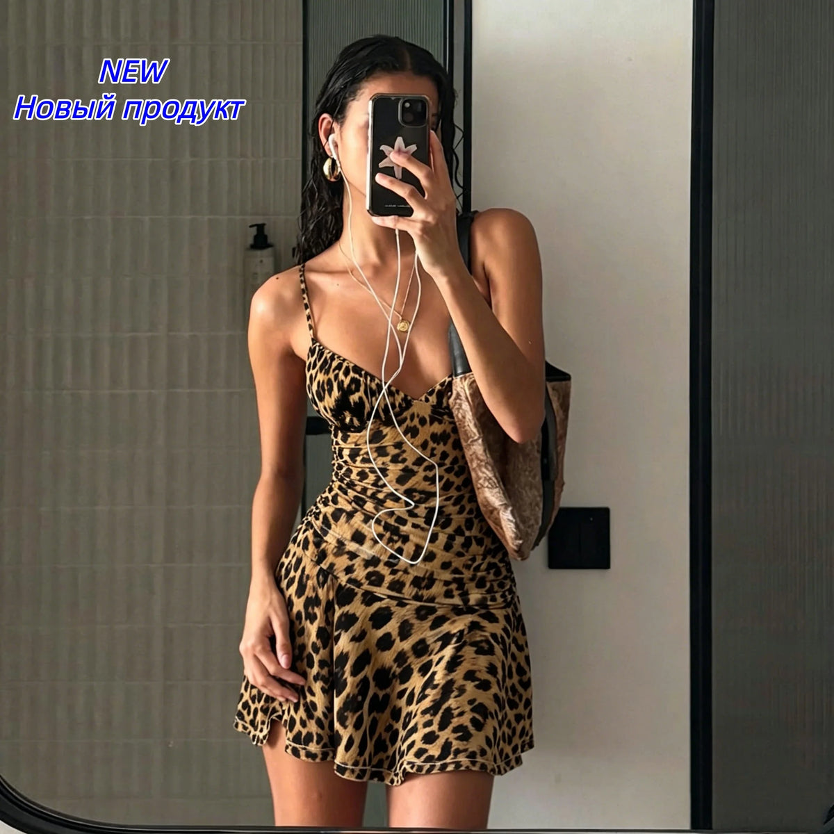 Women's Y2K Dot Print Sleeveless Dress