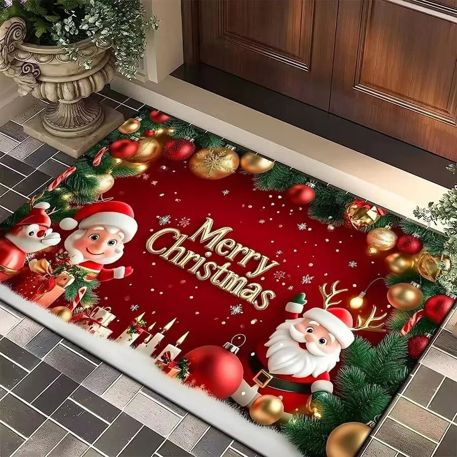 Christmas Festive Doormat — Anti-Slip Entrance Mat