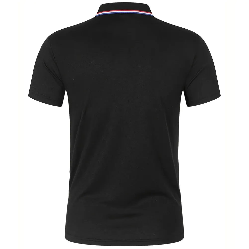 Men's Breathable Solid Polo Shirt