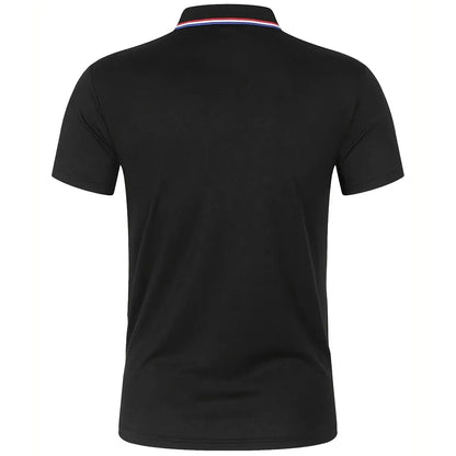 Men's Breathable Solid Polo Shirt