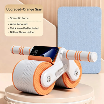 Auto-Rebound Ab Roller Wheel with Phone Holder