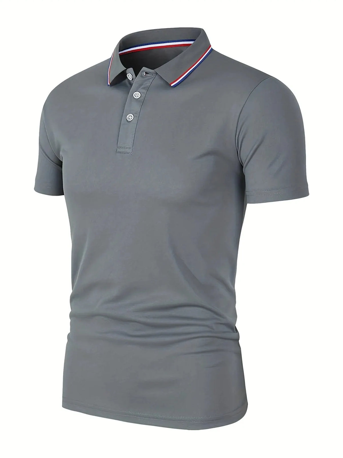 Men's Breathable Solid Polo Shirt
