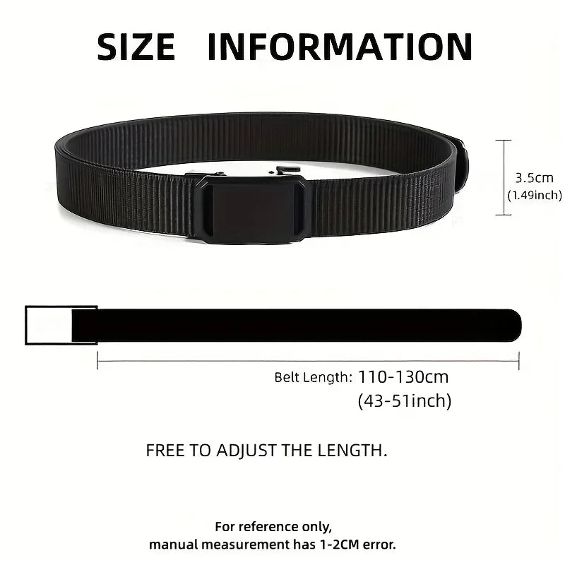 Men's Automatic Buckle Canvas Belt