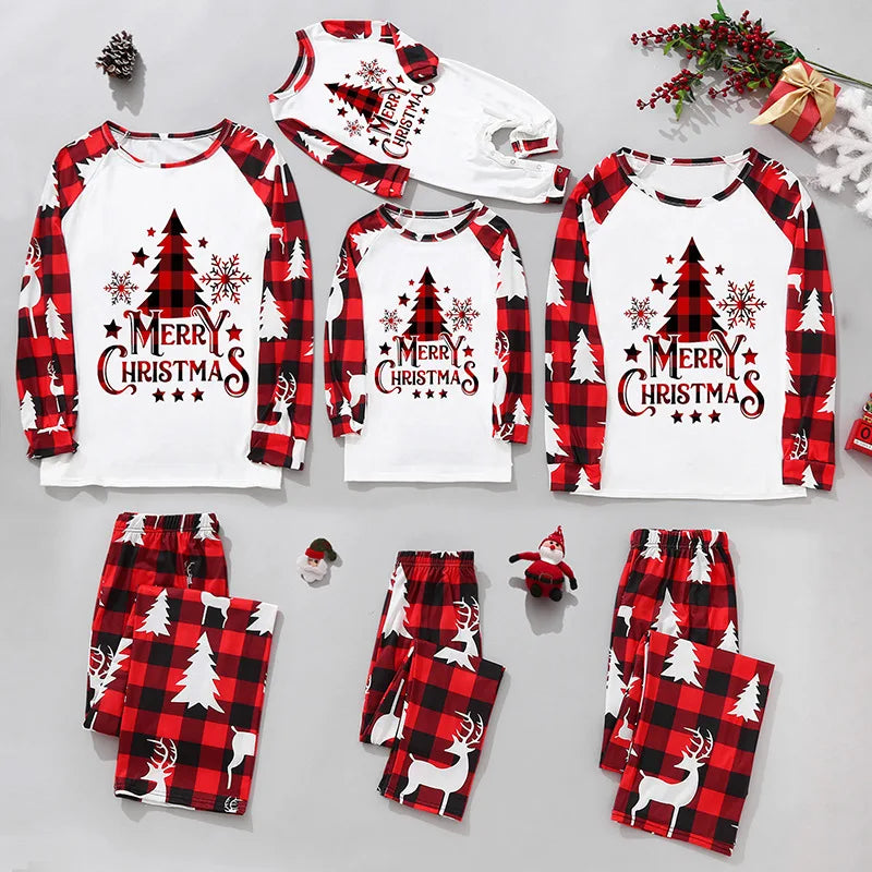 Family Christmas Matching Pyjamas Set — Mom, Dad & Kids